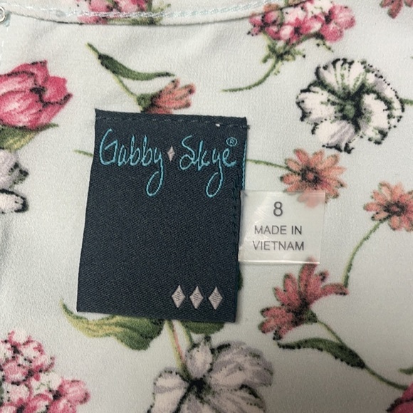 Gabby Skye Dress NWT, W 8, fit & flare, floral - Picture 10 of 12